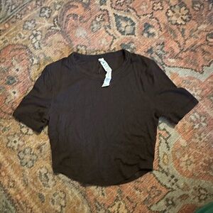 lululemon athletica Dark Brown Short Sleeve Tee